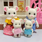 Simulation Forest Reindeer Family Doll Dollhouse Figures Furniture Set DIY Playset Play House Girls Toys Accessories Xmas Gifts