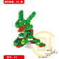 DIY Pokemon Blocks Small Cartoon Mini Building Block Pikachu Charizard Eevee Mewtwo Anime Assemble Action Model Dolls Toys