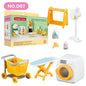 1:12 Miniature Furniture Forest Family Kitchen Toy Dining Table Dollhouse Accessories Bathroom Pretend Play for Girl Gifts Toys