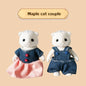 Simulation Forest Reindeer Family Doll Dollhouse Figures Furniture Set DIY Playset Play House Girls Toys Accessories Xmas Gifts