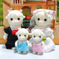 Simulation Forest Reindeer Family Doll Dollhouse Figures Furniture Set DIY Playset Play House Girls Toys Accessories Xmas Gifts