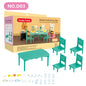 1:12 Miniature Furniture Forest Family Kitchen Toy Dining Table Dollhouse Accessories Bathroom Pretend Play for Girl Gifts Toys
