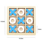 Wooden XO Tic Tac Toe Game Mini Chess Board Interaction Puzzle Training Montessori Educational Toys Gift for Kids Boy Girl